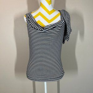 BCBGeneration Black / White Striped Top size S